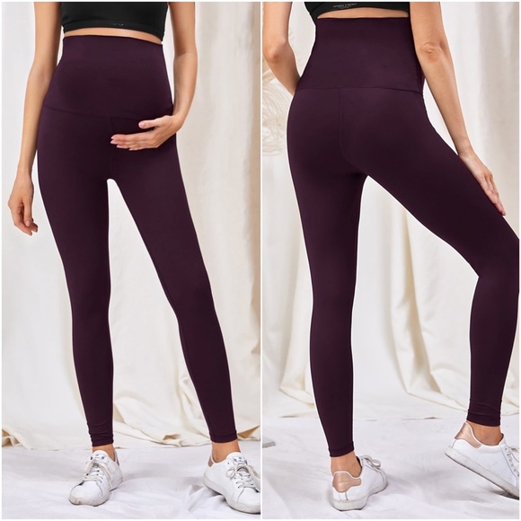 MATERNITY stretchy lounge yoga athletic leggings - Picture 2 of 2